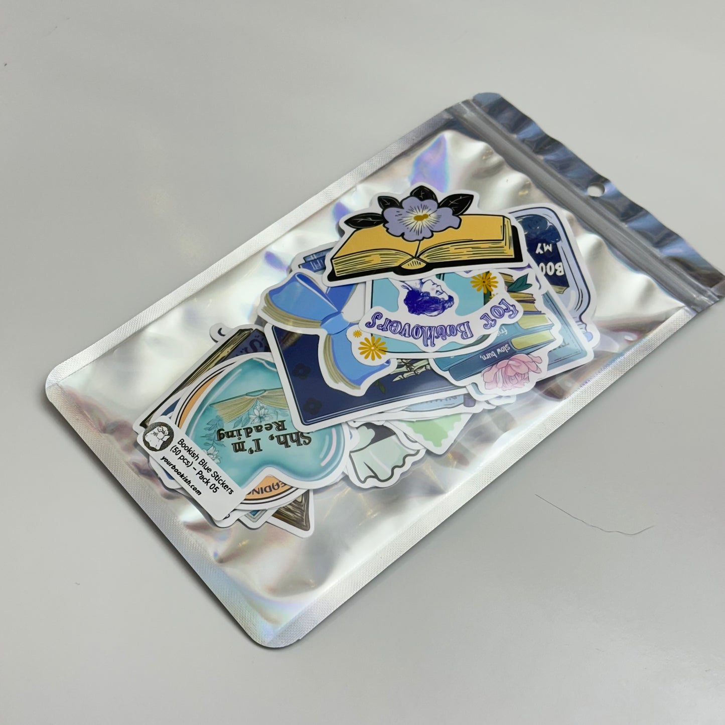 Bookish Blue Stickers (50 pcs) – Pack 05