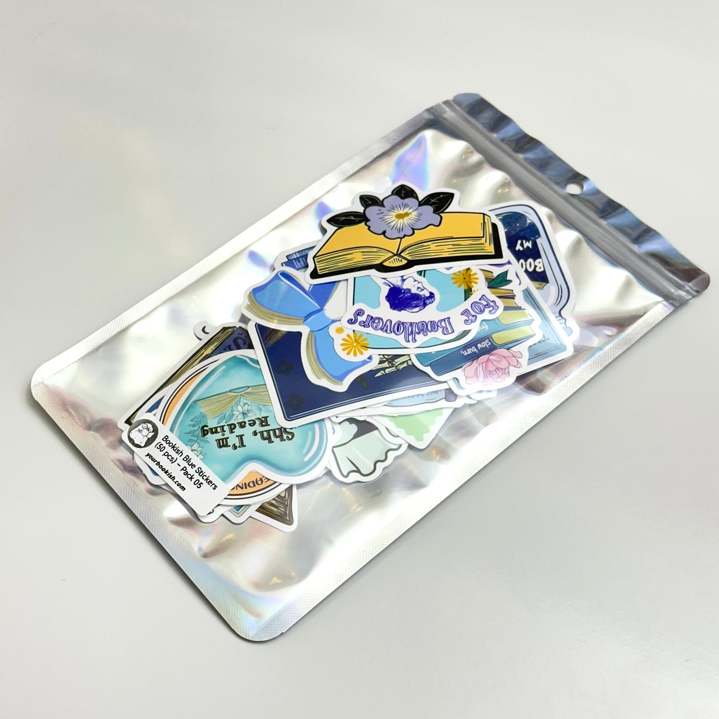Bookish Blue Stickers (50 pcs) – Pack 05
