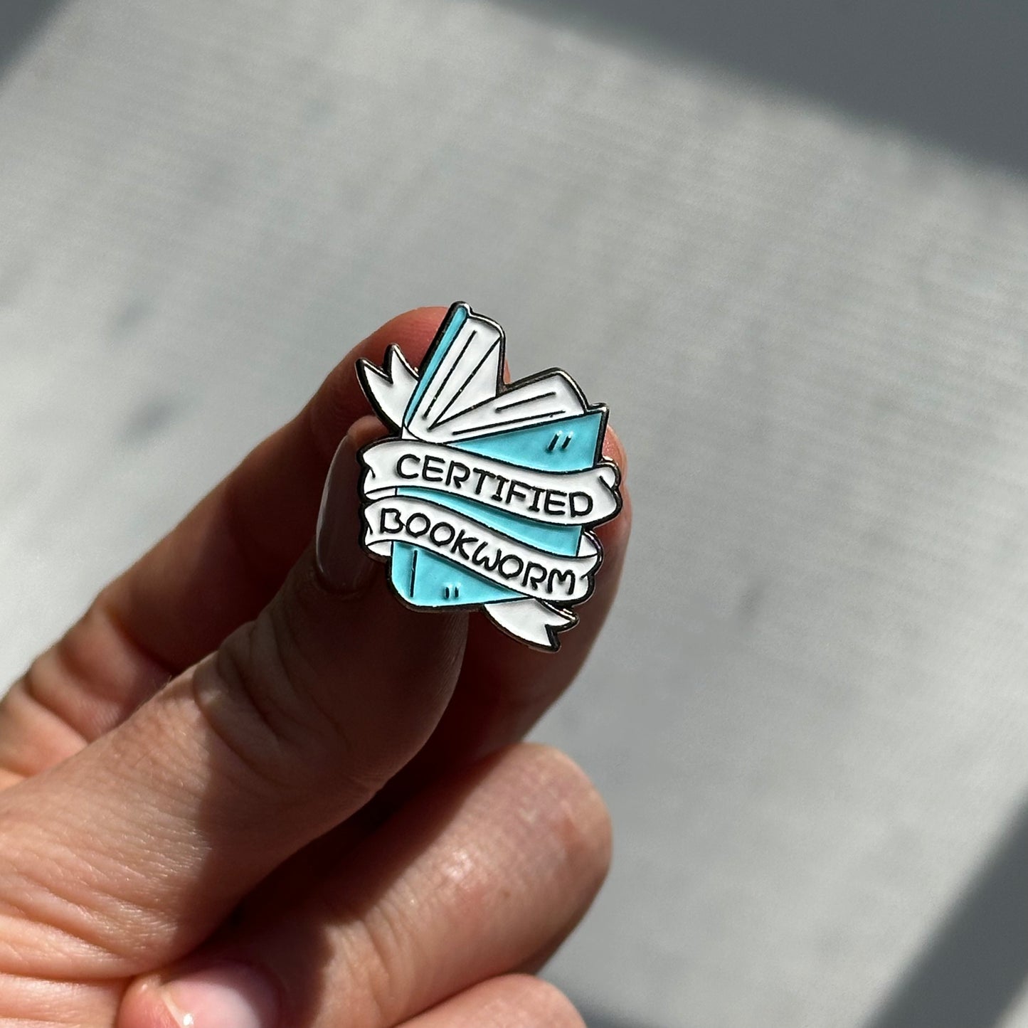 Pin "Certified Bookworm"
