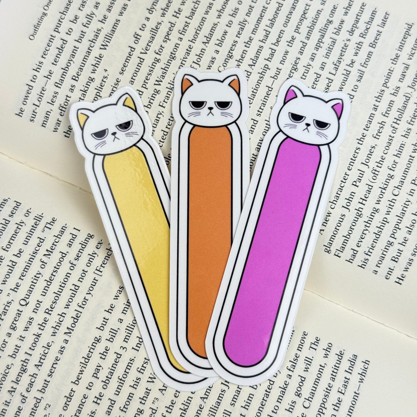 Paw-sitively Bookish โ 3pc Cat Bookmark Set (Random Colors)