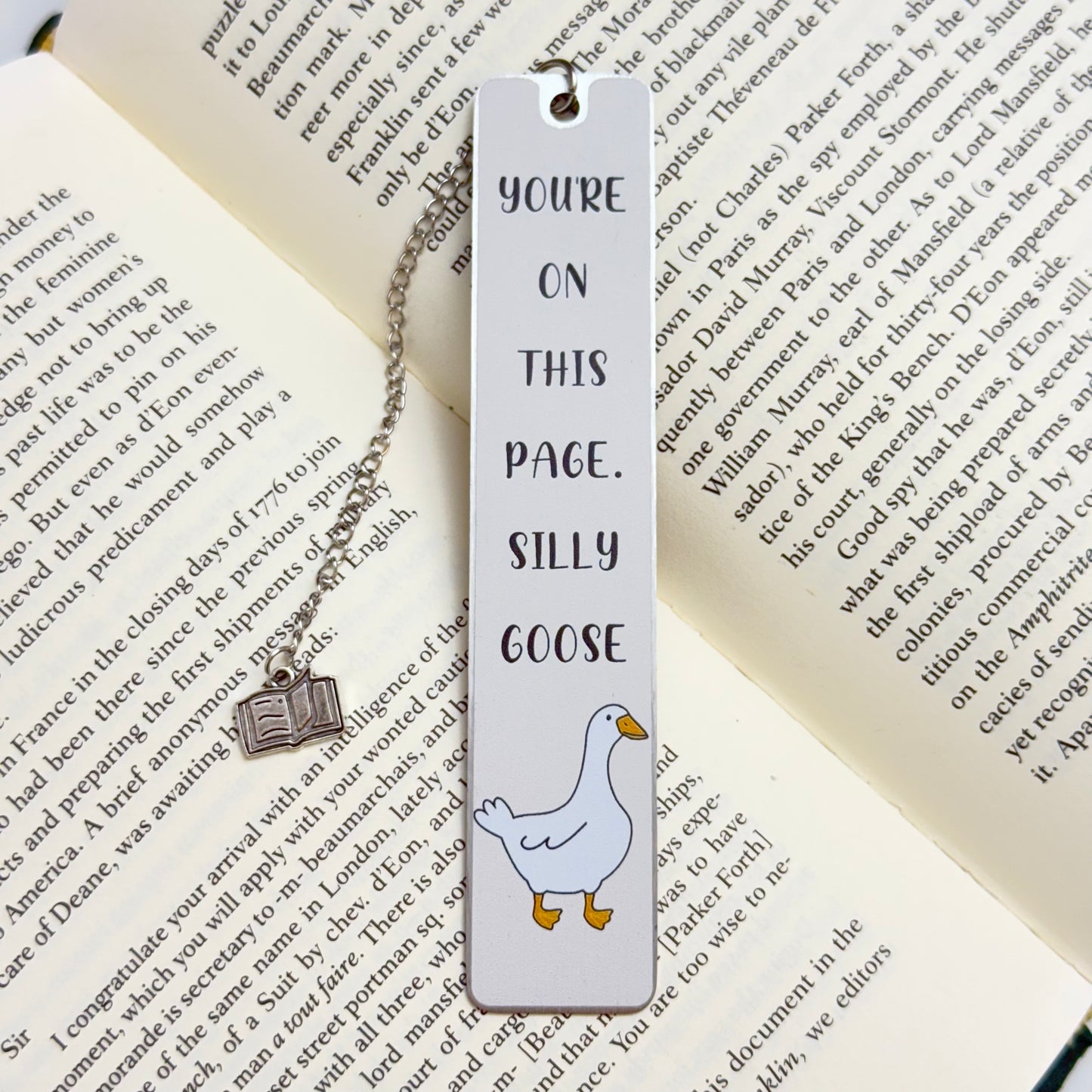You’re On This Page, Silly Goose – Metal Bookmark