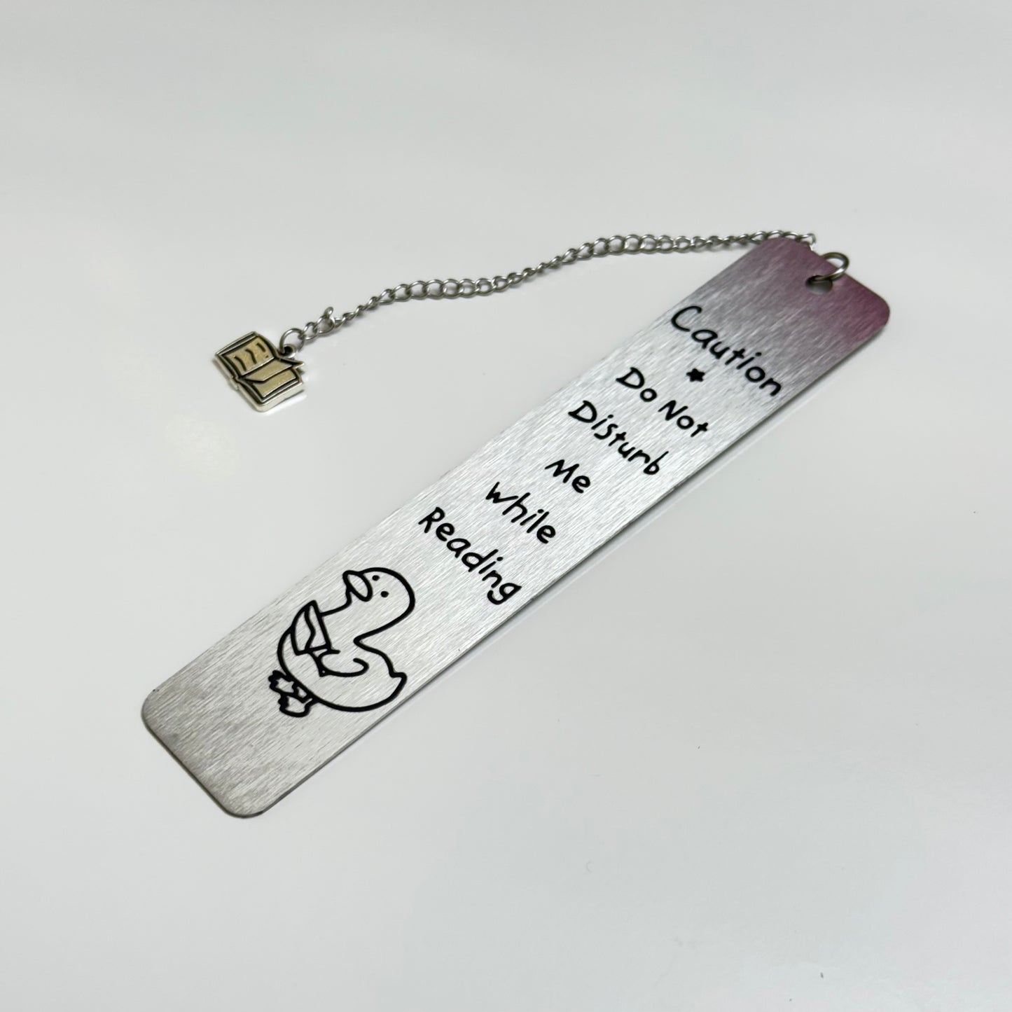 Caution: Do Not Disturb Me While Reading π€πͺ β Metal Bookmark