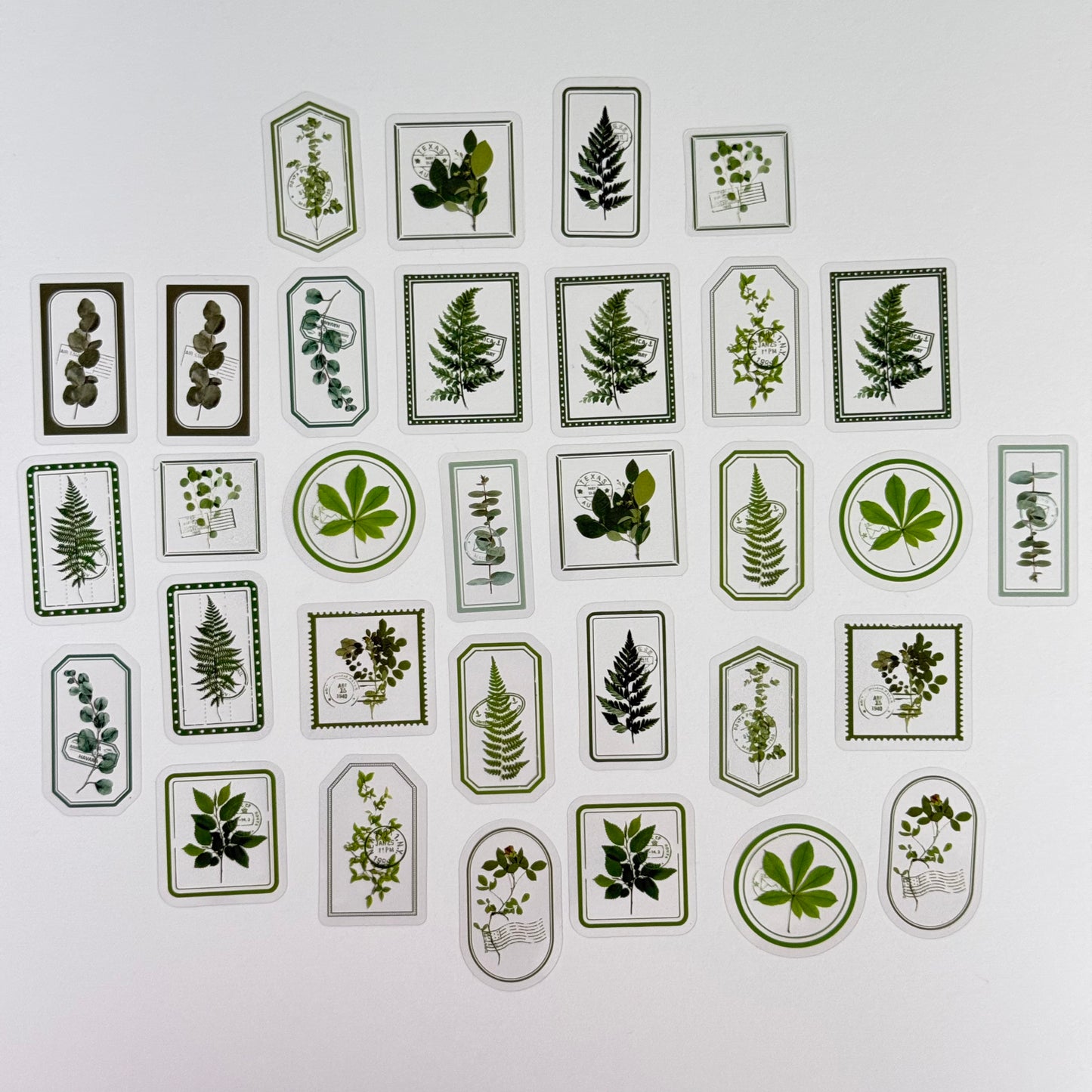 ๐ข Flower Transparent Stickers โ Green