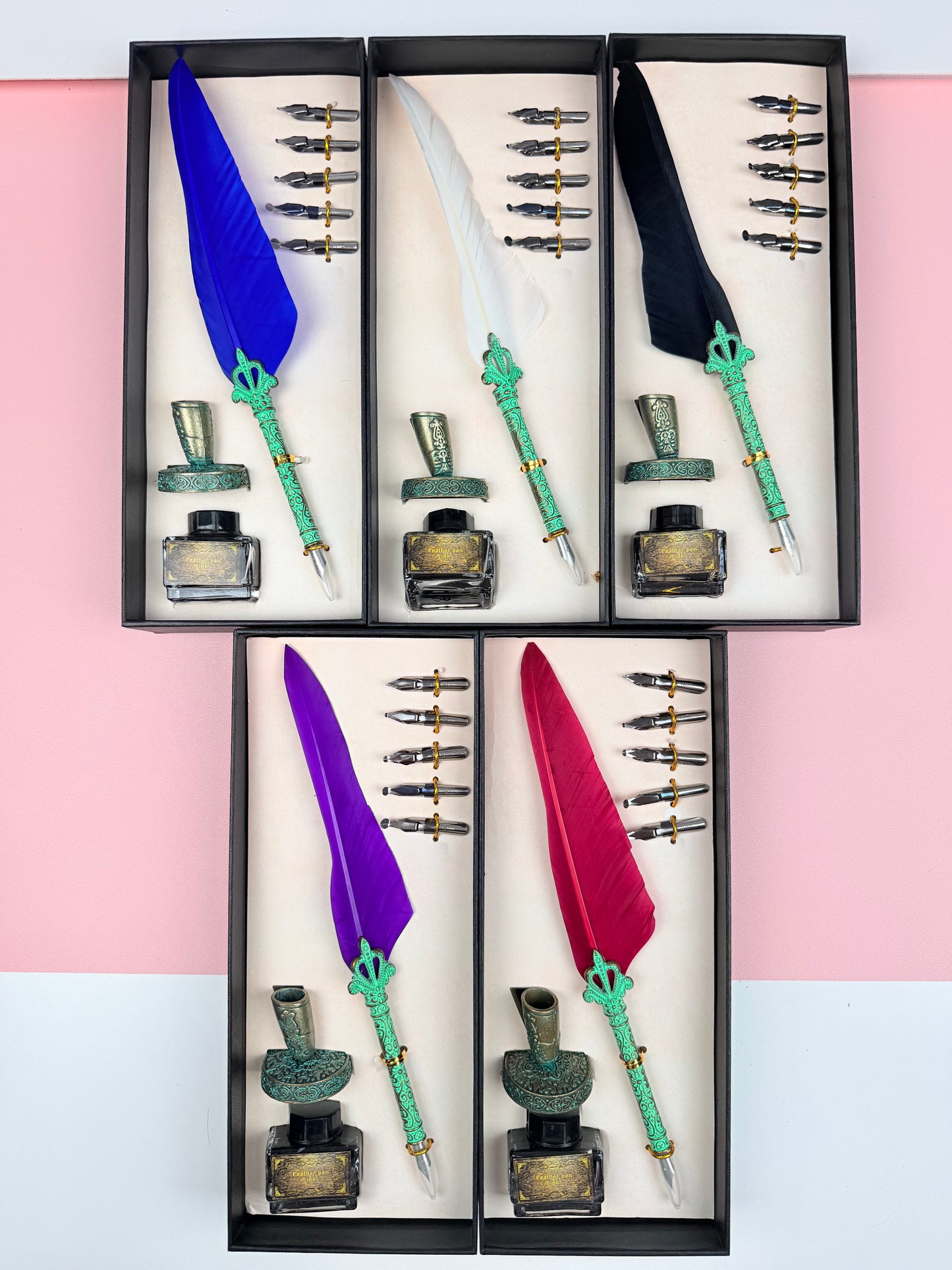 The Inkwell Quill - Feather Dip Pen Set πͺΆ