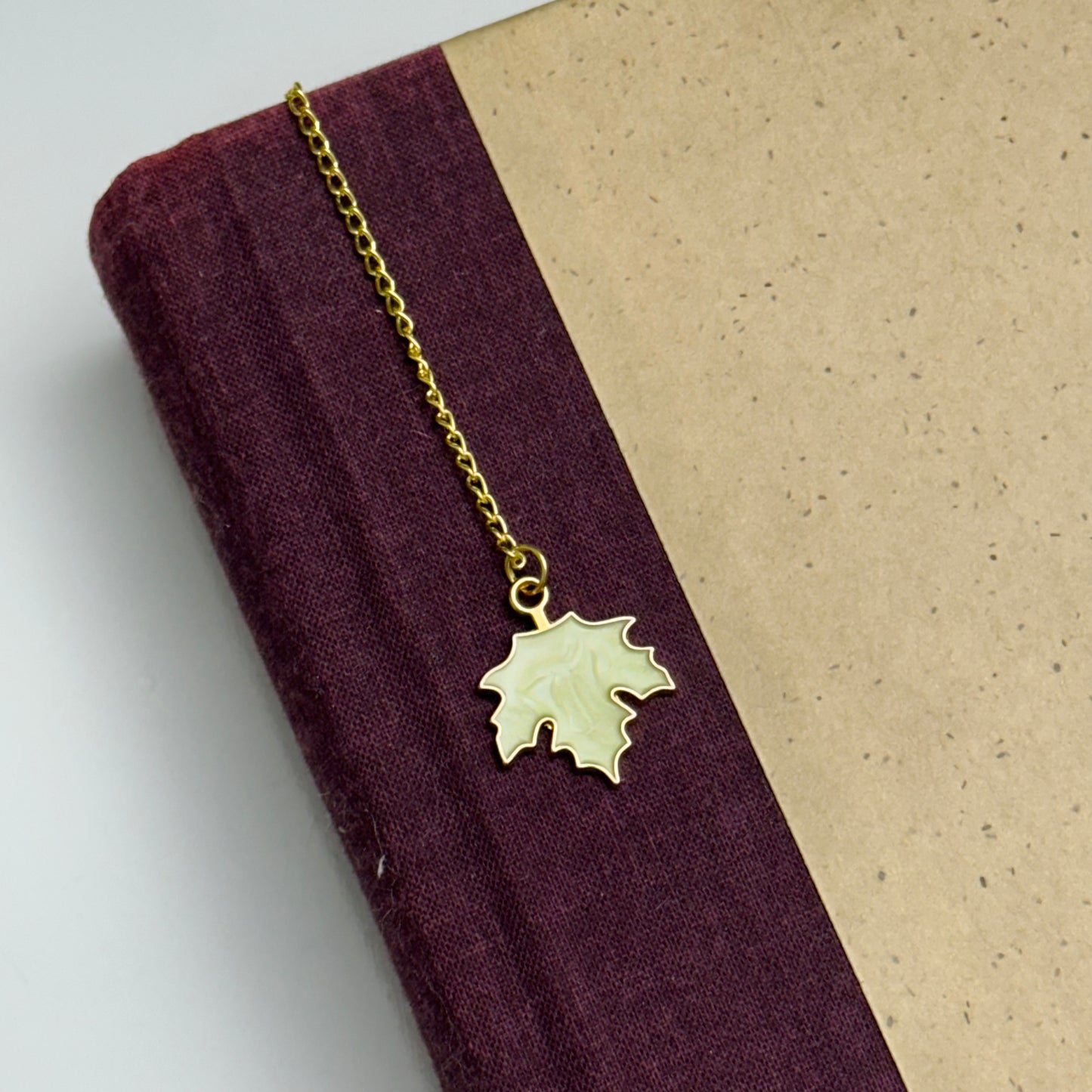Gold Maple Leaf Bookmark 🍁
