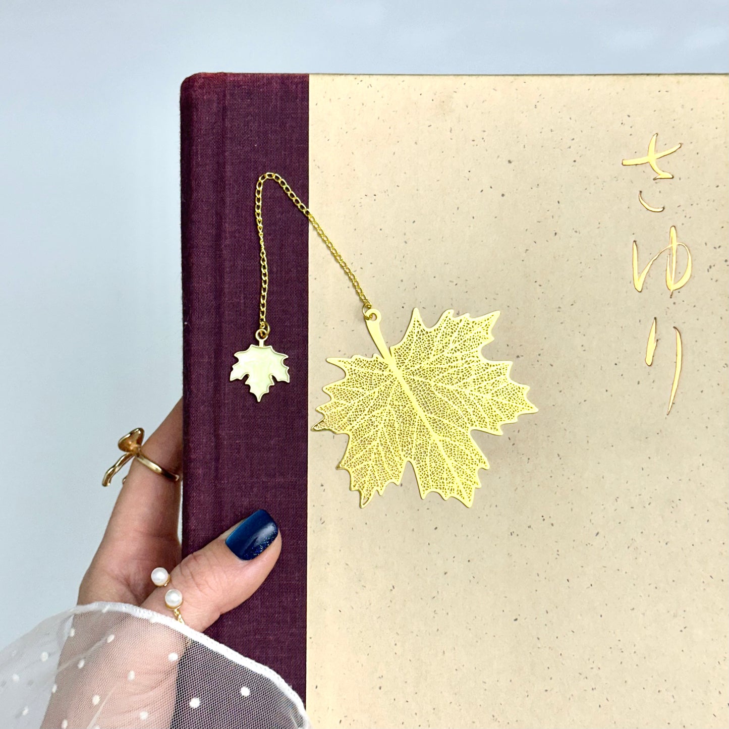 Gold Maple Leaf Bookmark 🍁