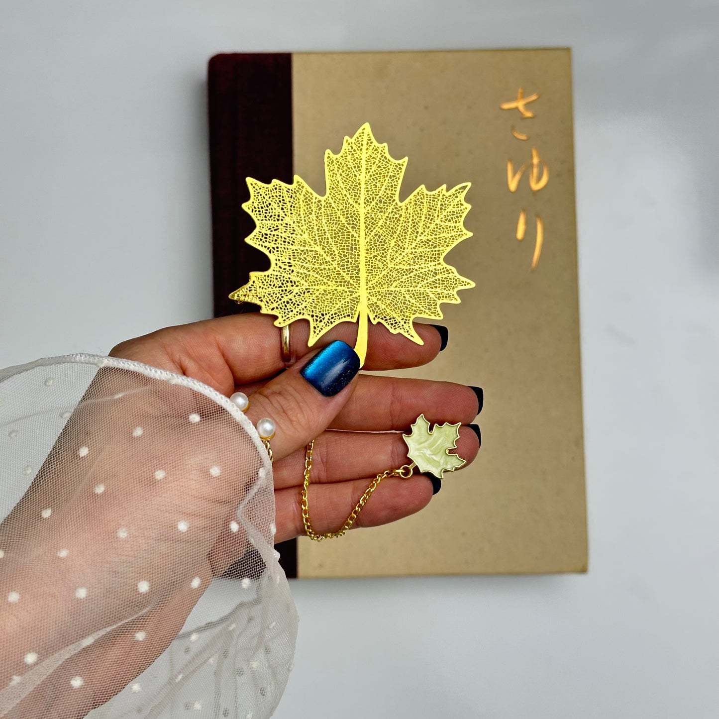 Gold Maple Leaf Bookmark 🍁