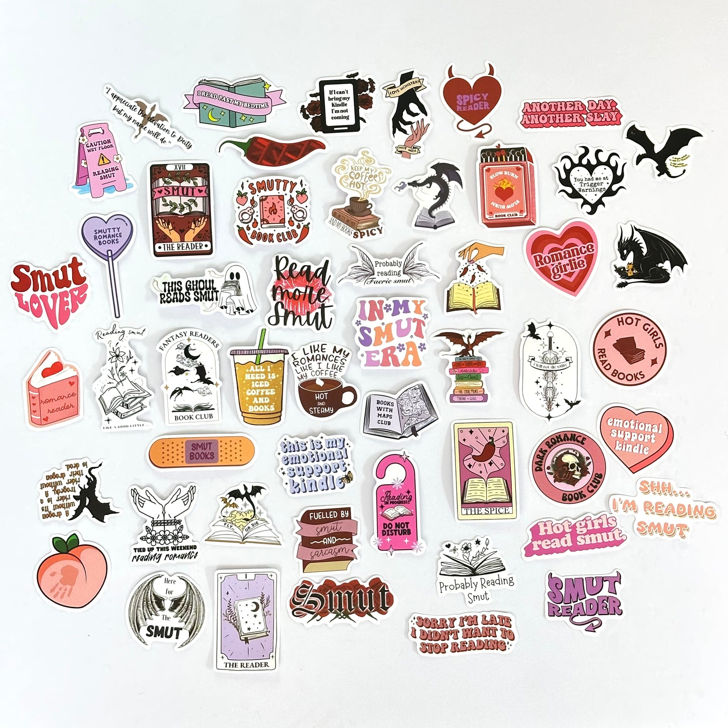Bookish SMUT Stickers (50 pcs) - Pack 01