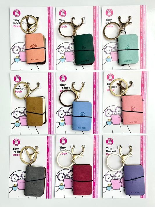 Tiny Pocket Book Keychain – Mini Notebook in 9 Cute Colors