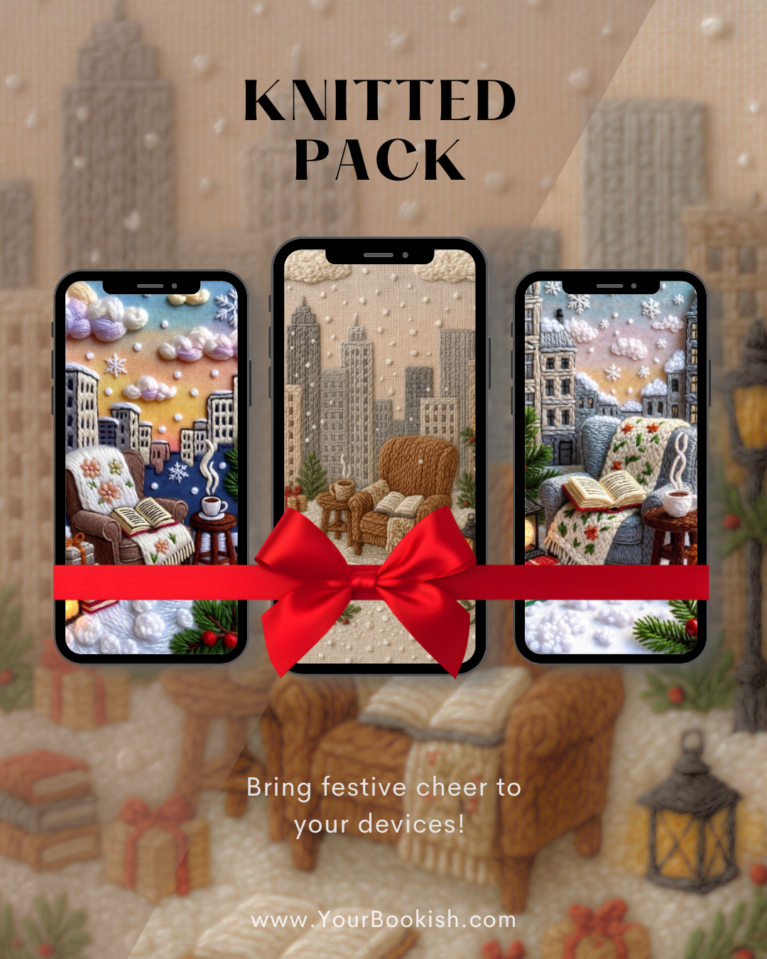 Knitted Bookish Wallpapers 🧶📱