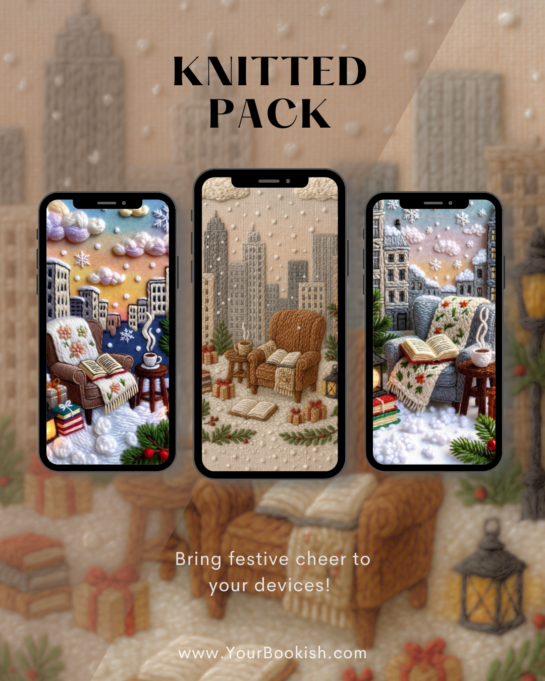 Knitted Bookish Wallpapers 🧶📱