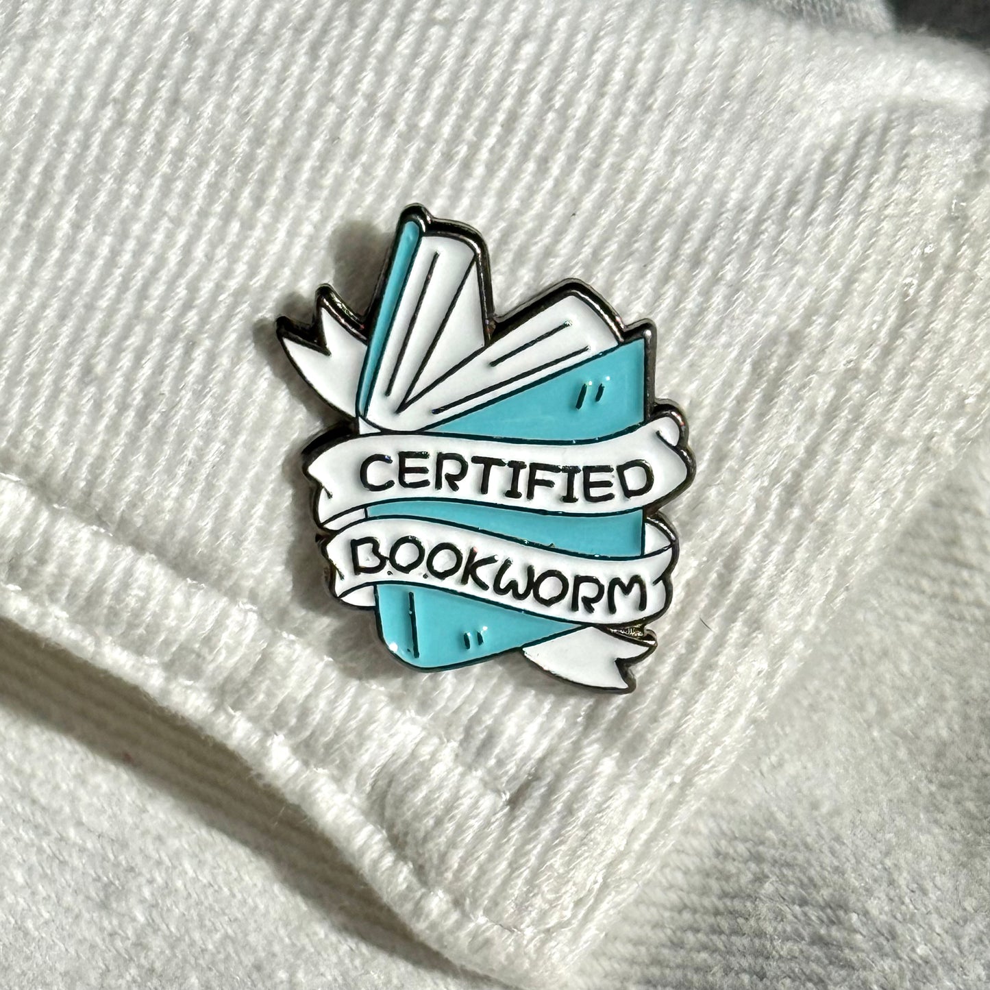 Pin "Certified Bookworm"
