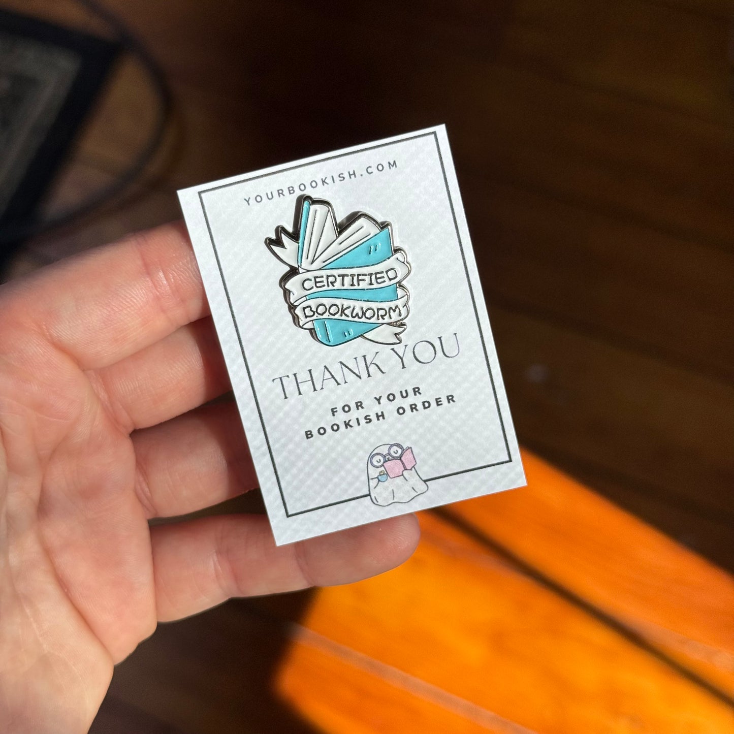 Pin "Certified Bookworm"