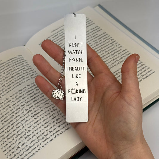 Like a Lady: Bold Engraved Metal Bookmark