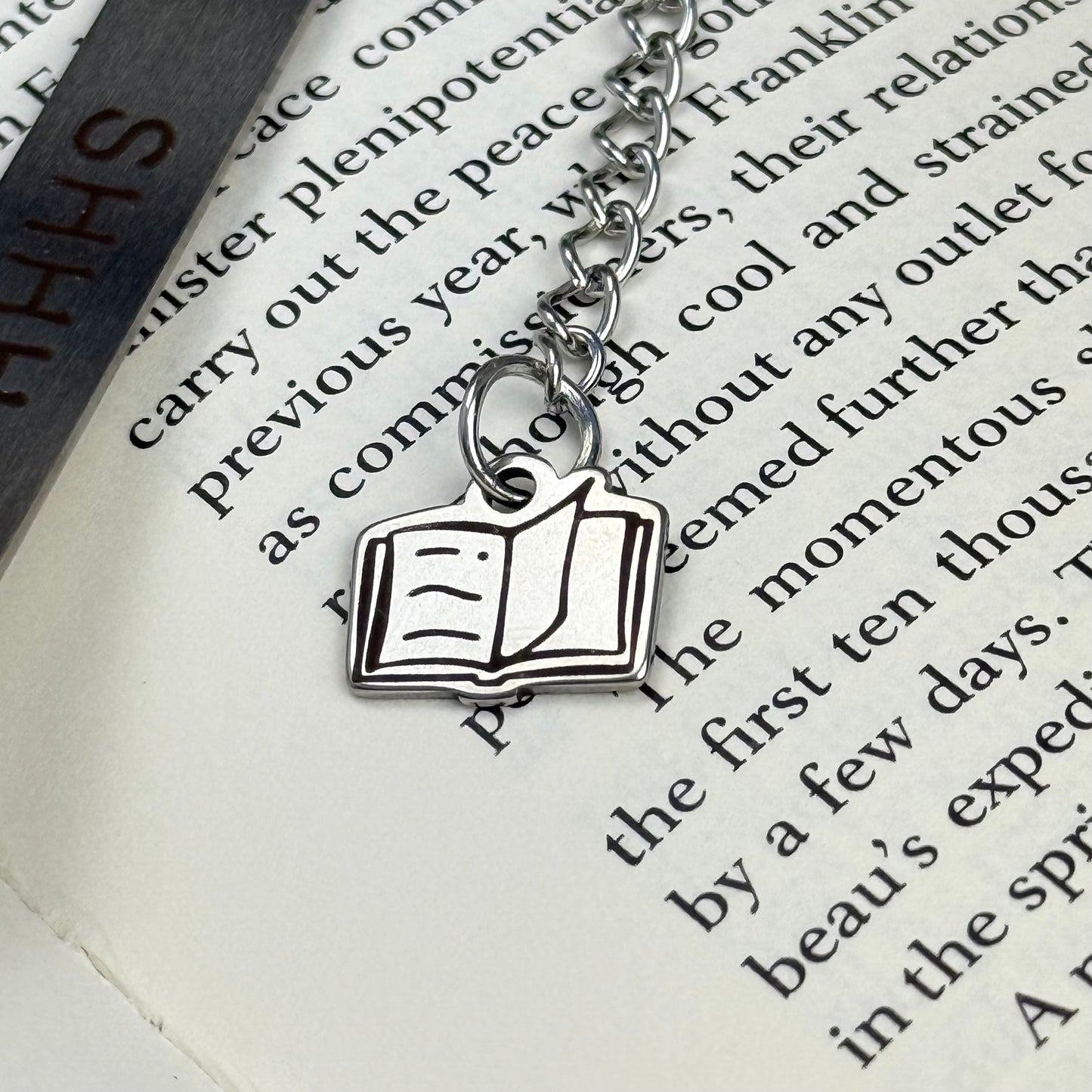 Shhh... I'm reading: Engraved Metal Bookmark