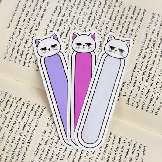 Paw-sitively Bookish – 3pc Cat Bookmark Set (Random Colors)