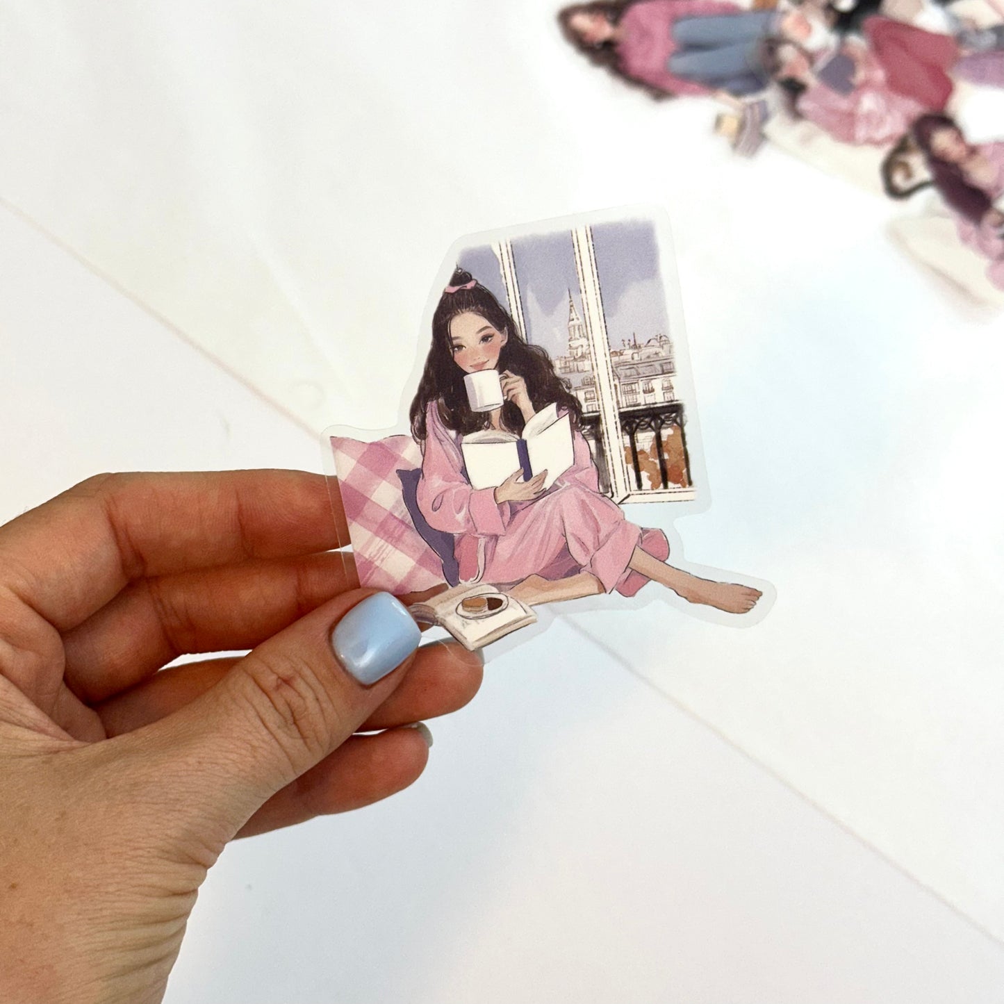 Reading Girl Stickers – Pink Pack 🎀