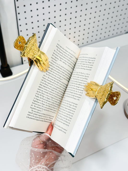 Gold Hand Book Clip 👏