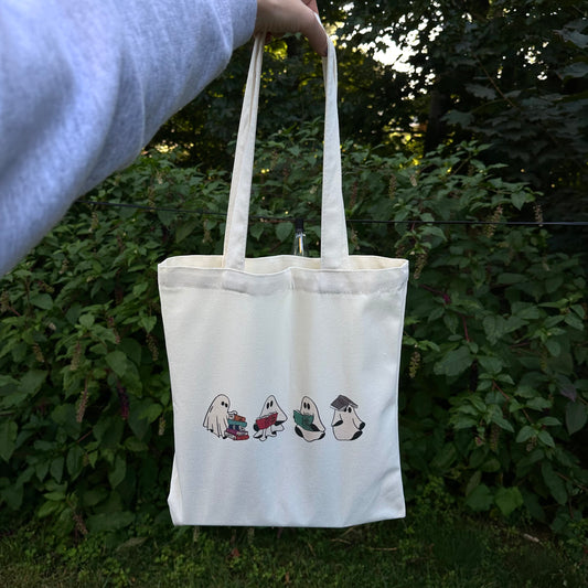 Bookish Tote Bag “Four Reading Ghosts”