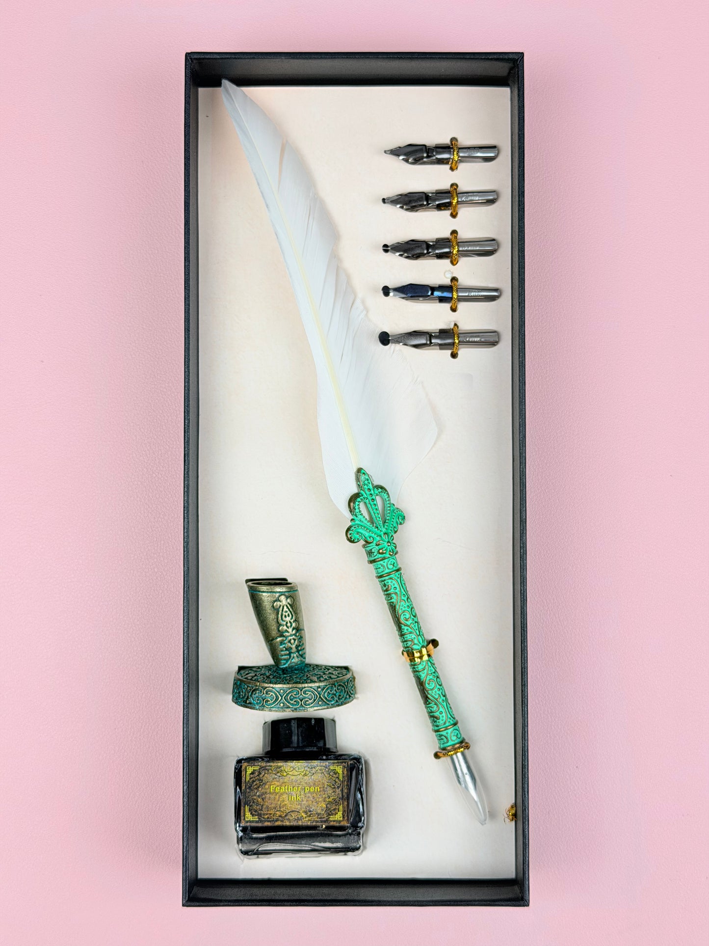 The Inkwell Quill - Feather Dip Pen Set 🪶
