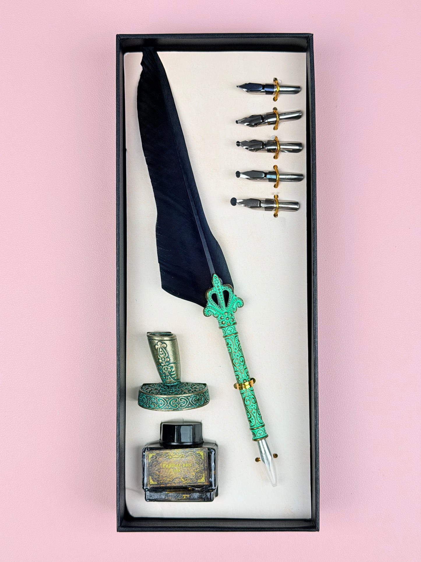 The Inkwell Quill - Feather Dip Pen Set 🪶
