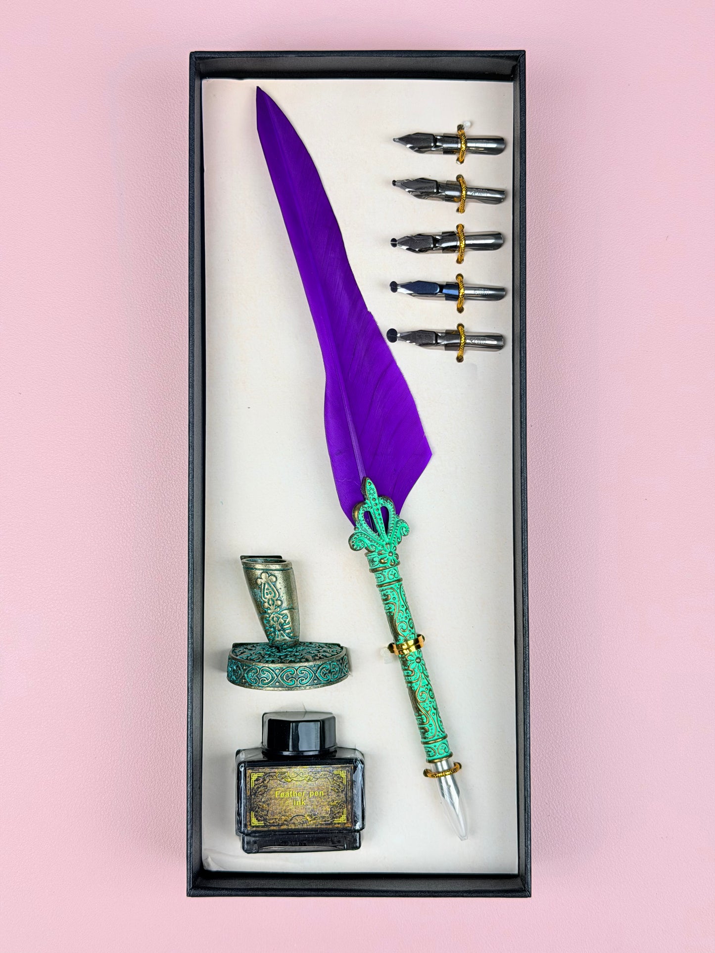 The Inkwell Quill - Feather Dip Pen Set 🪶