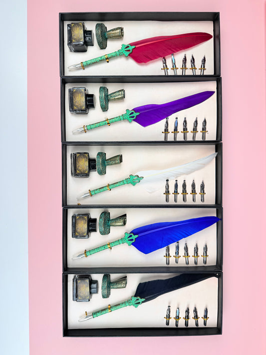 The Inkwell Quill - Feather Dip Pen Set 🪶