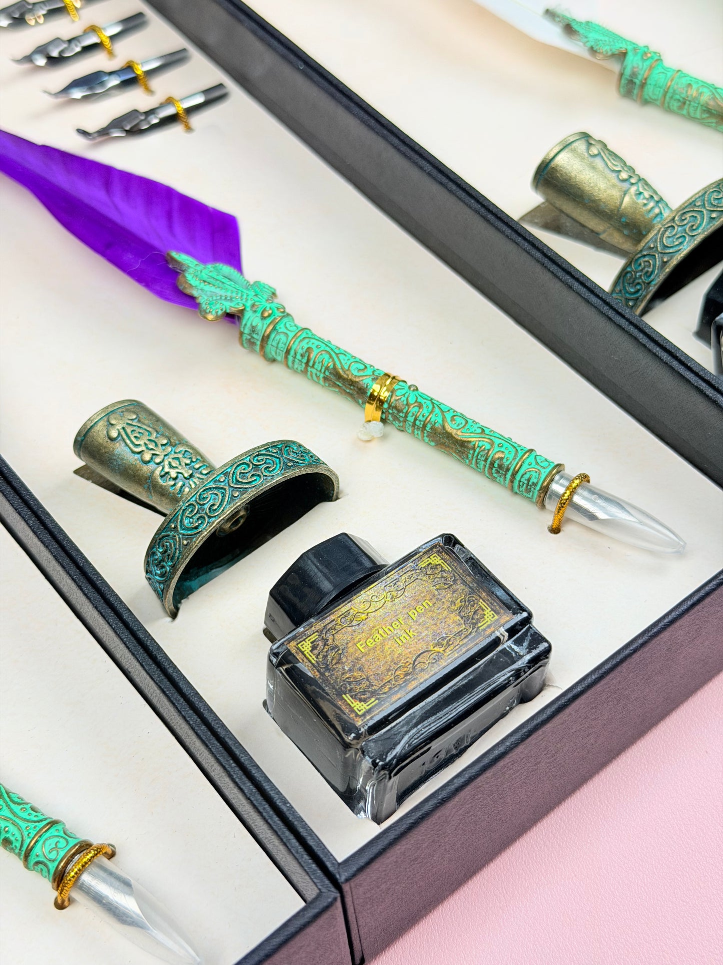 The Inkwell Quill - Feather Dip Pen Set 🪶