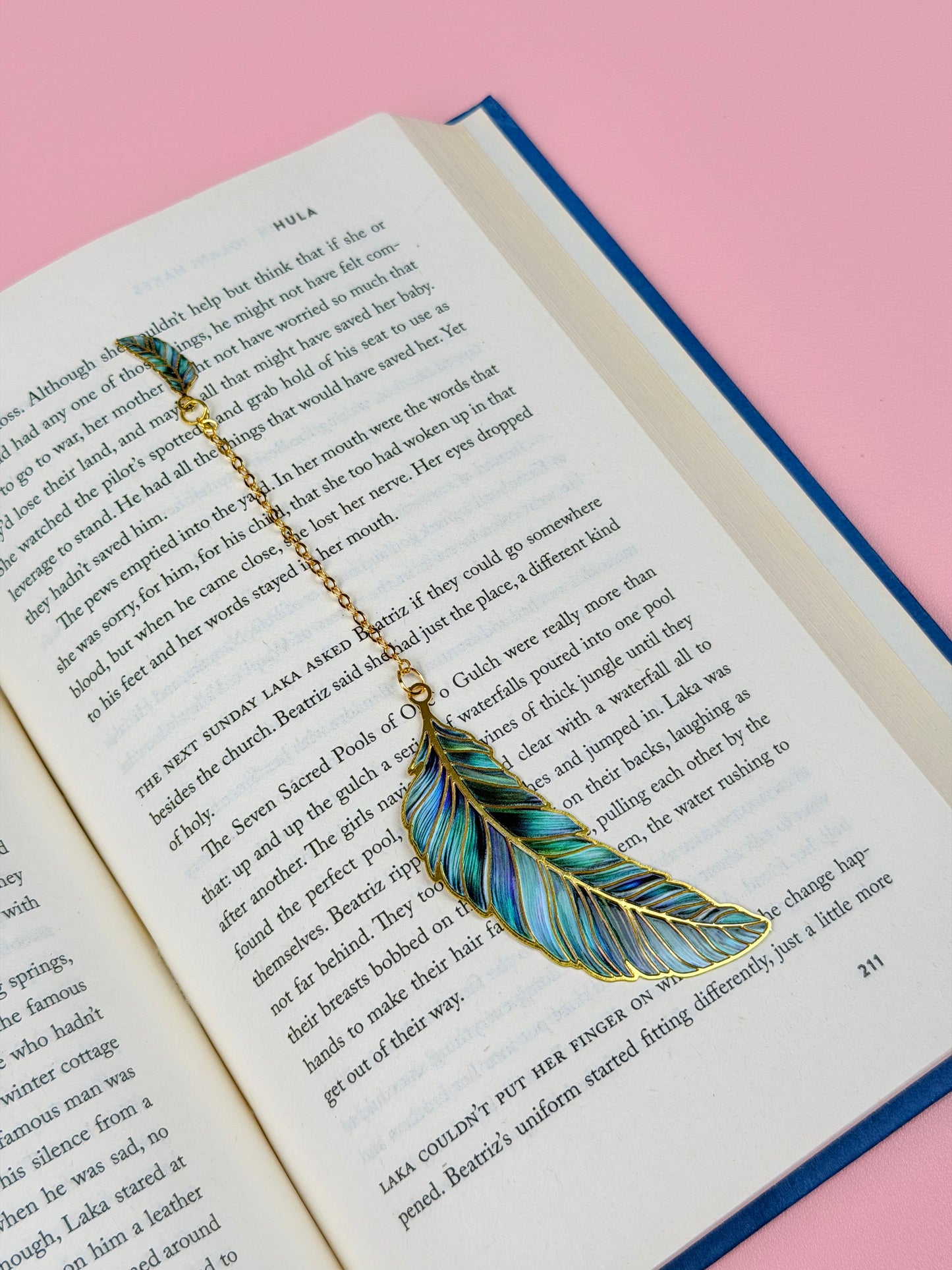 Feather Metallic Bookmark
