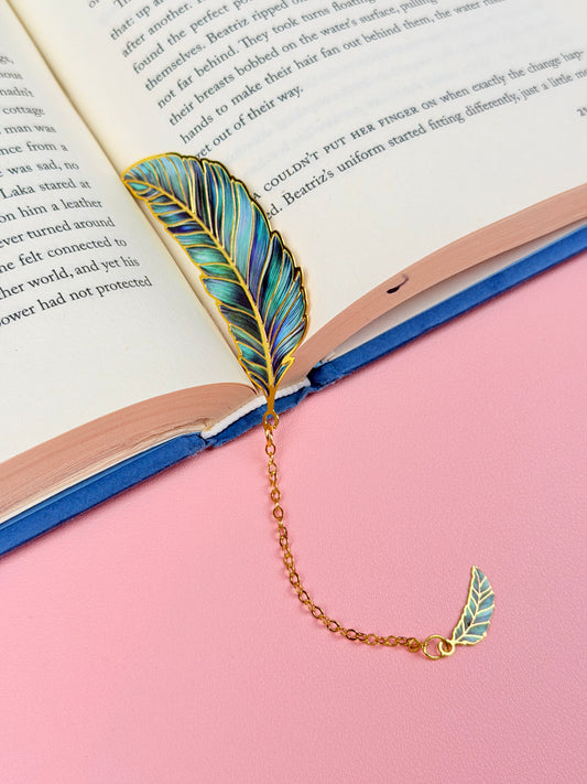 Feather Metallic Bookmark