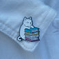 Pin “Cat & Book Stack”