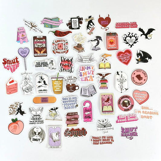 Bookish SMUT Stickers (50 pcs) - Pack 01