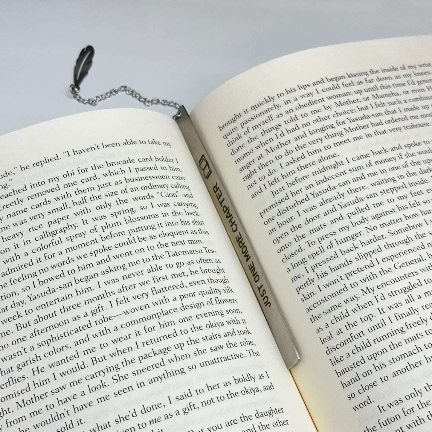Just one more chapter: Engraved Metal Bookmark