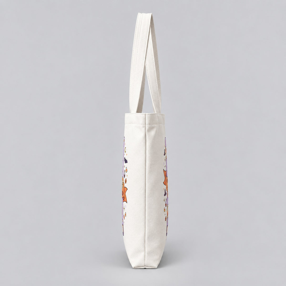 Ghost Stories Halloween tote bag, side profile